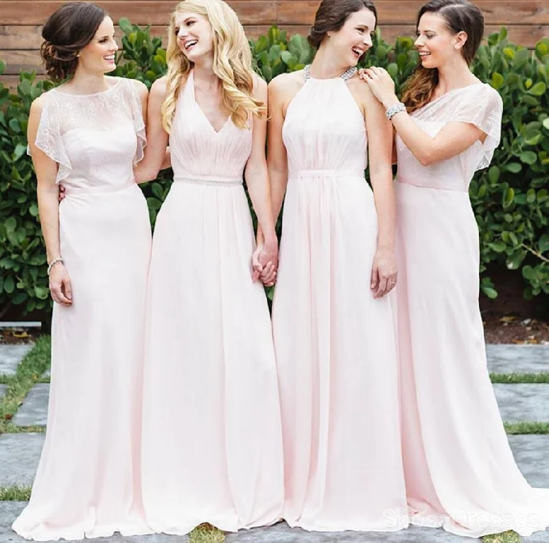 Mismatched Chiffon Long Cheap Bridesmaid Dresses Online, WG159