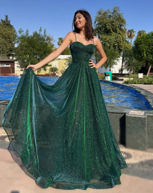 Off Shoulder Apple Green Prom Dresses Sequins